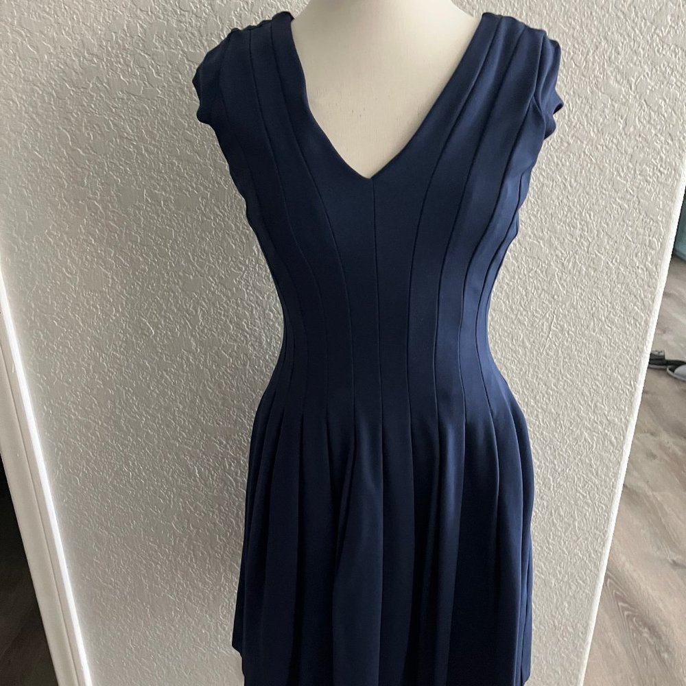 WHBM navy blue dress, with pockets.